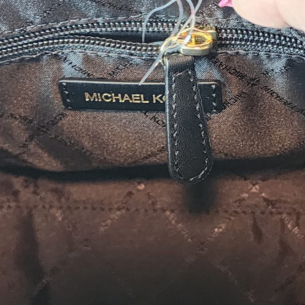 Michael Kors Avril Small Black Leather and Cheetah Print Calf Hair Satchel Bag - Picture 12 of 15